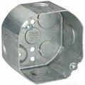 Steel City Electrical Box, 22.5 cu in, Octagon Box, Steel, Octagon 54171